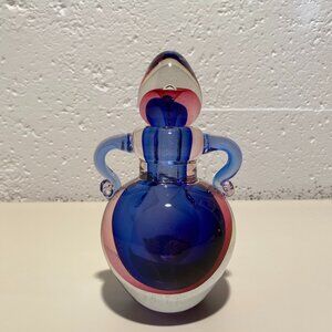 Murano Glass Hand-blown Sommerso Perfume Bottle